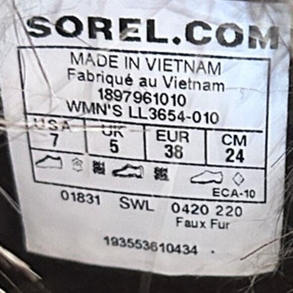 Sorel - Tofino II Faux Fur - Winter Boots - Black - Women's - 7 - LL3654-010 - Picture 9 of 9